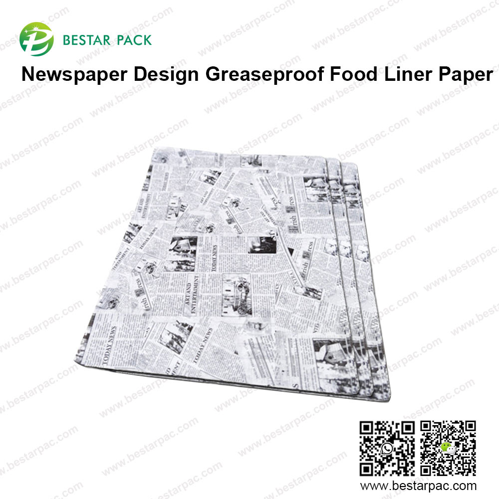 Рӯзномаи Design Design Greaseproof озуқаворӣ Liner коғаз